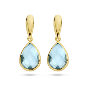 Pendientes con piedra azul