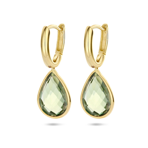 Pendientes con piedra verde