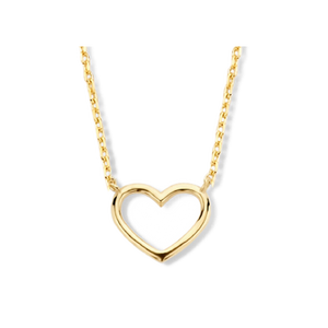 Collar de oro con corazón
