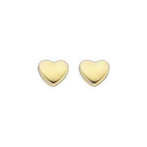 Pendientes de corazón de oro
