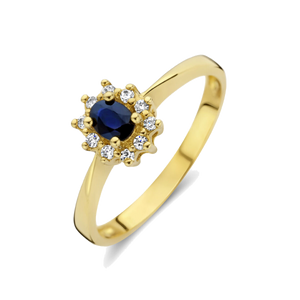 Anillo de oro con diamante