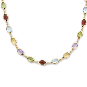 Collares de oro con piedras preciosas