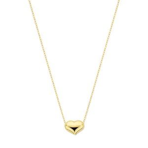 Collar de oro con corazón