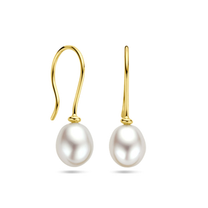 Pendientes largos de oro