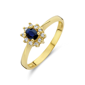 Anillo de oro con piedra preciosa