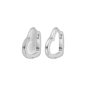 Pendientes de corazón de plata