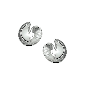 Pendientes de botón de plata