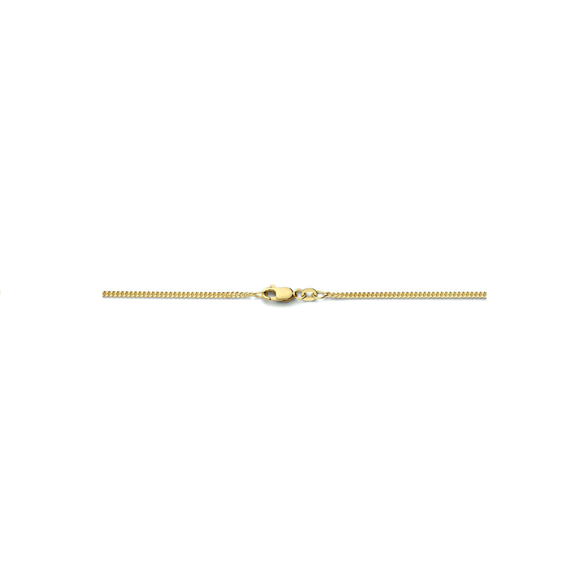 collar gourmette 4 lados pulidos 1,8 mm 3 micrones plata chapado en oro amarillo