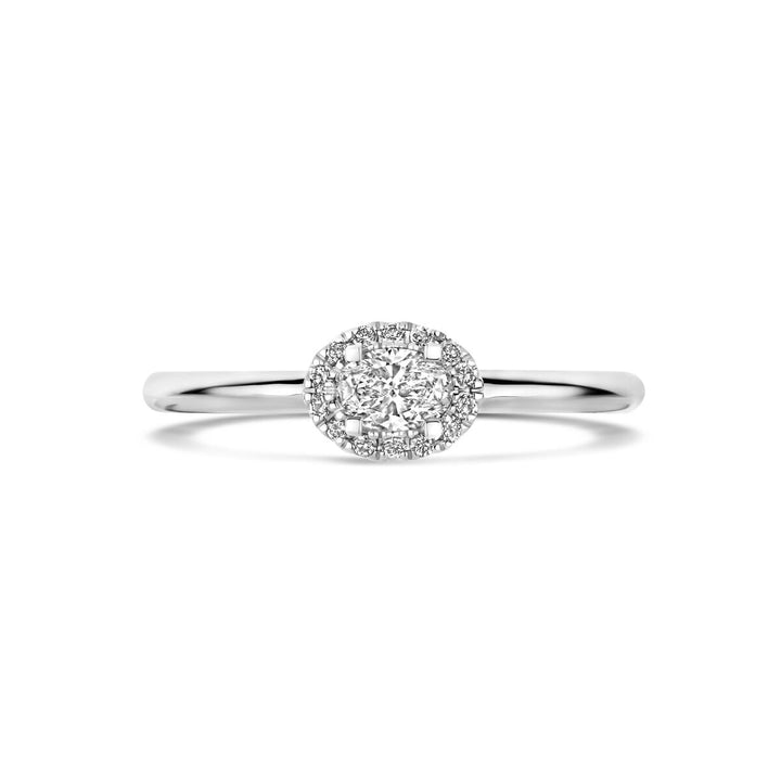 ring diamant 0.24ct h si 14K witgoud