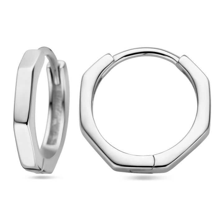 klapoorringen zilver gerhodineerd