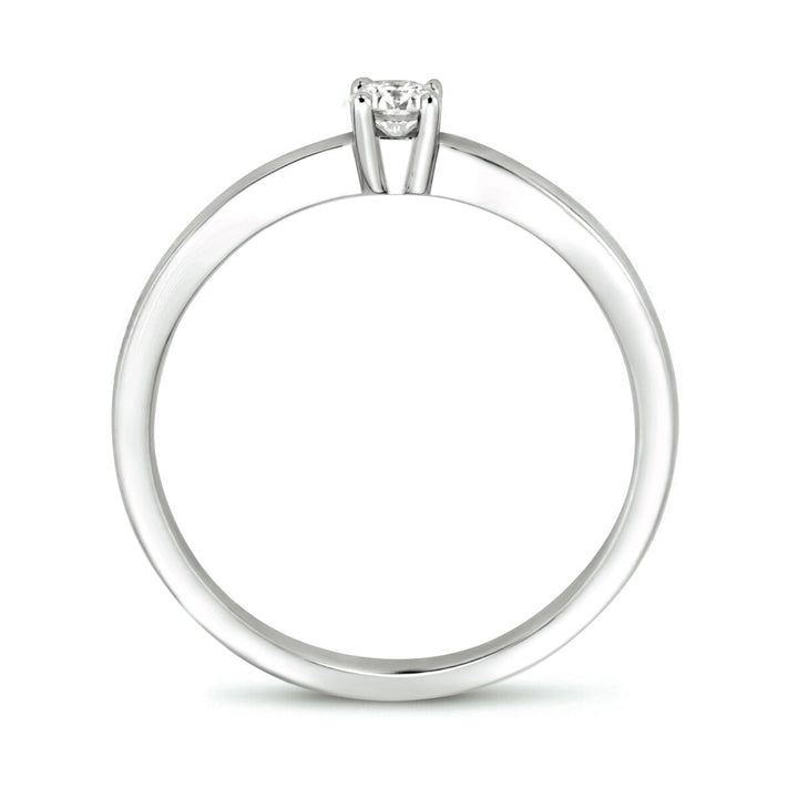 ring diamant 0.15ct h si 14K witgoud