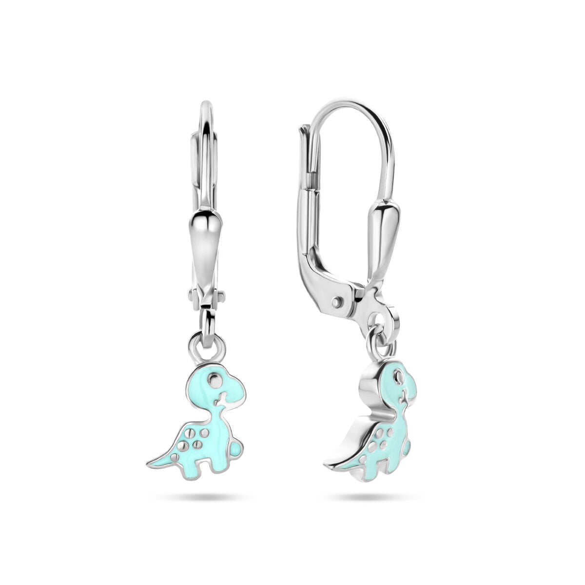 pendientes dino brisur gancho 23 mm plata rodiada