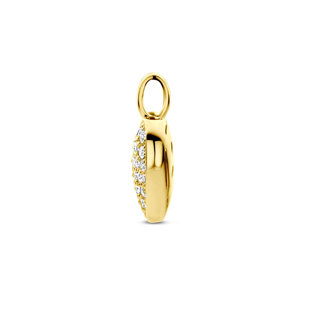 hanger hart en diamant h si 14K geelgoud
