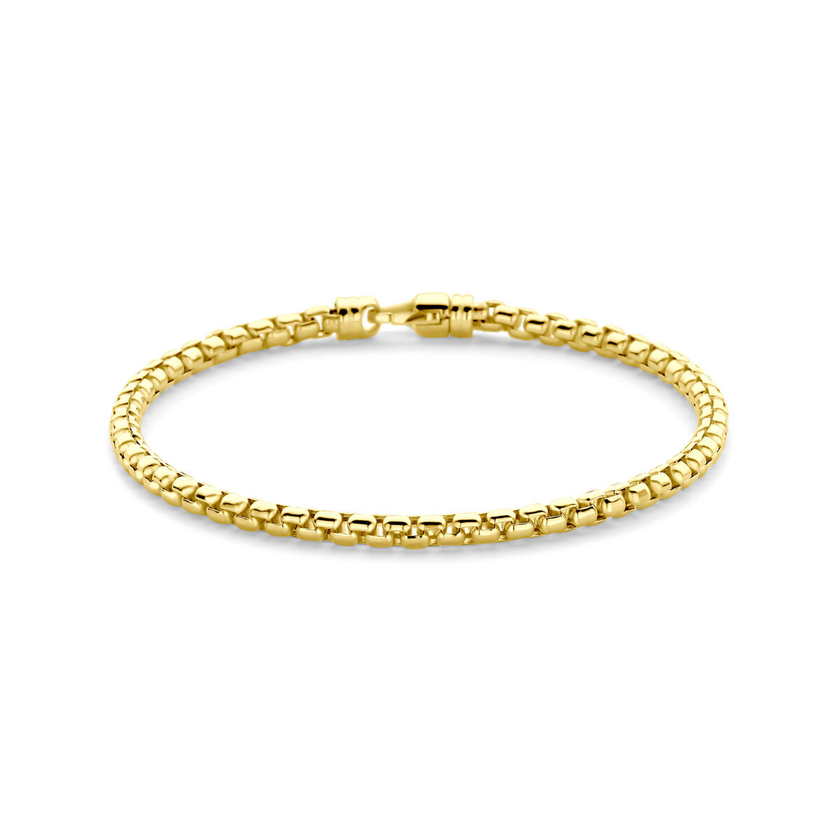 Pulsera veneciana de 3,5 mm y 19 cm en oro amarillo de 14 quilates.
