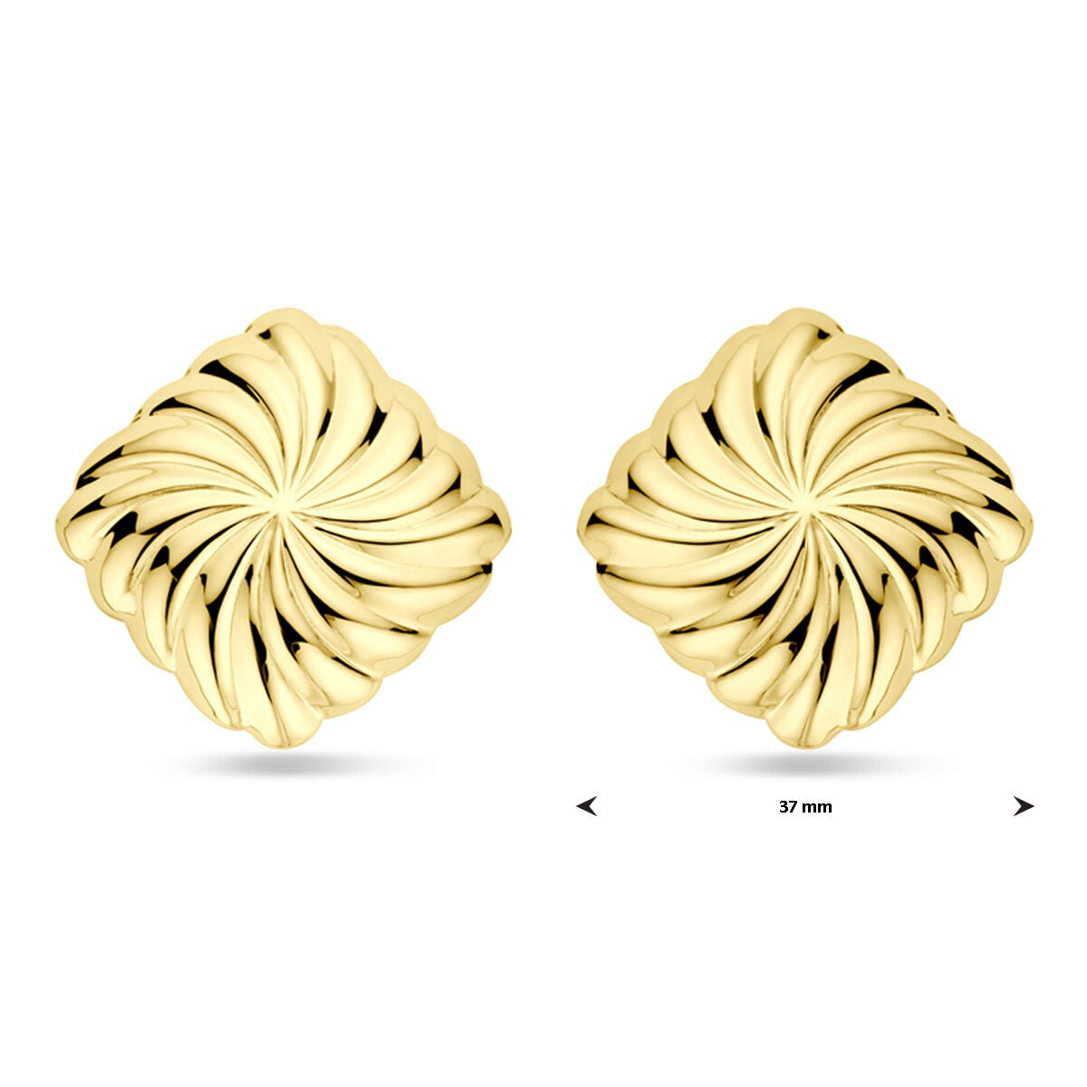 pendientes de botón 1 micron plata chapado en oro amarillo