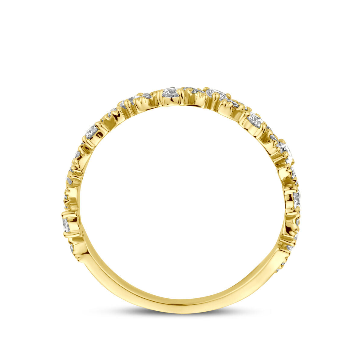 anillo diamante 0.49ct h si oro amarillo 14K