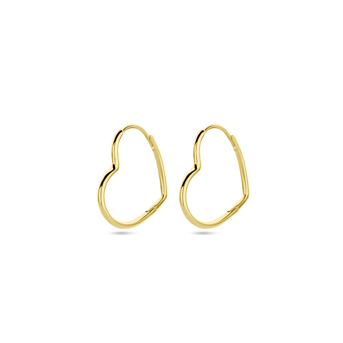 aros corazón 1 micrón plata chapado en oro amarillo