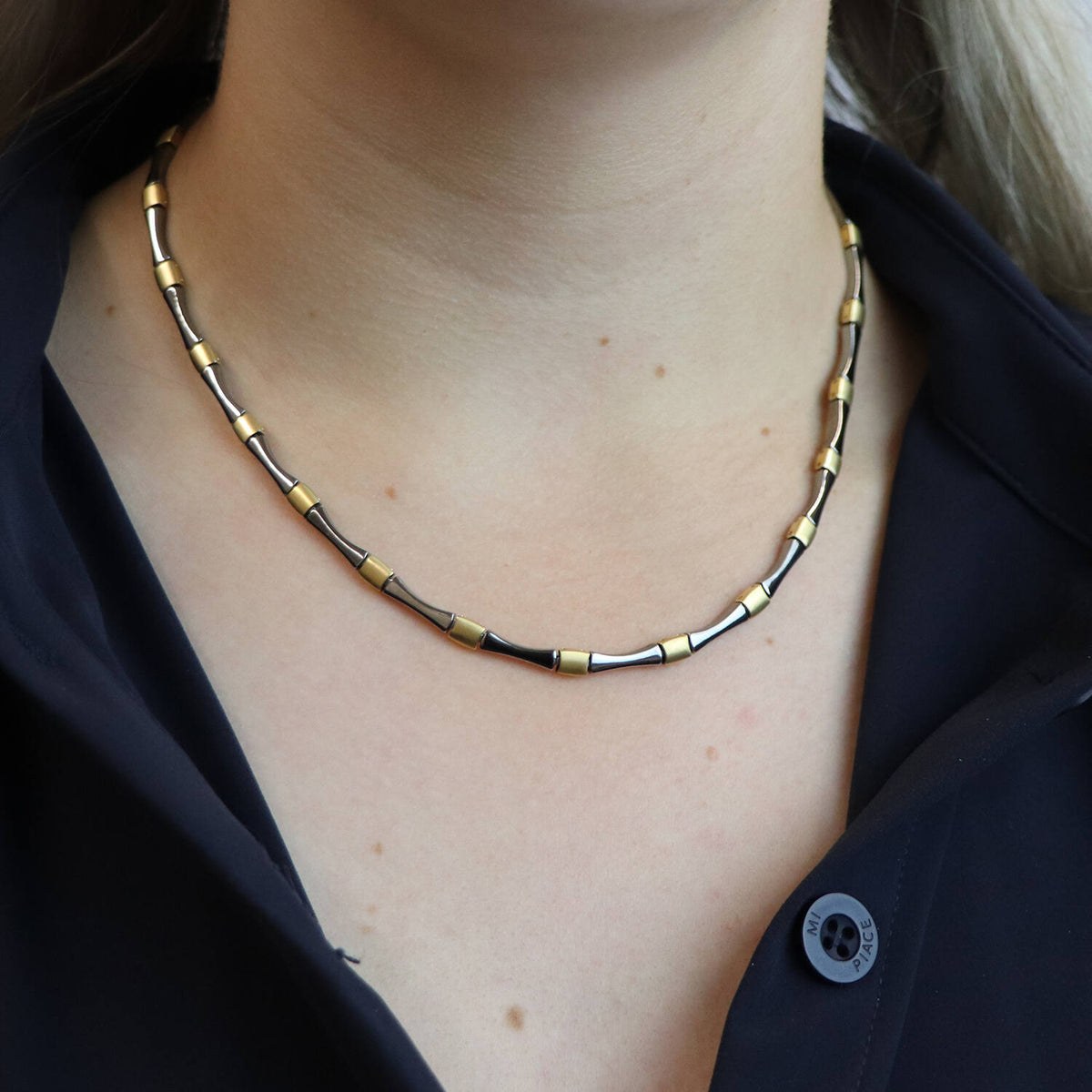Collar Bicolor de Titanio 08045-04