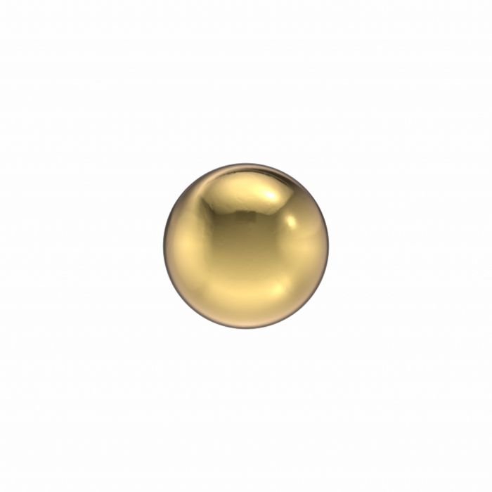 Pendientes de bola de 4.0 mm en acero dorado.