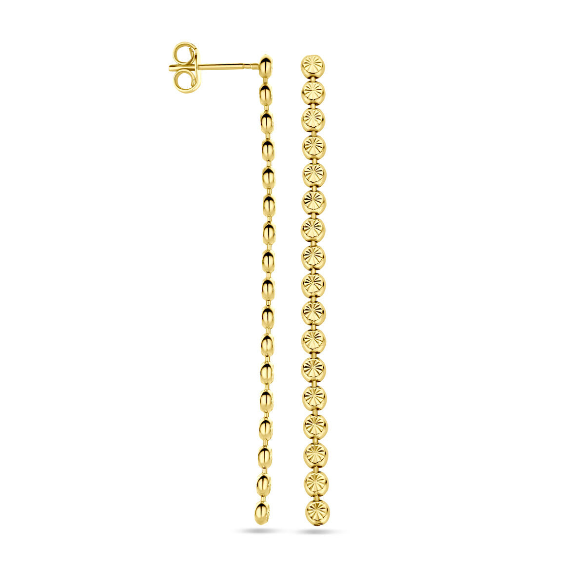 pendientes gediamanteerd 55 mm 1 micron plata chapado en oro amarillo