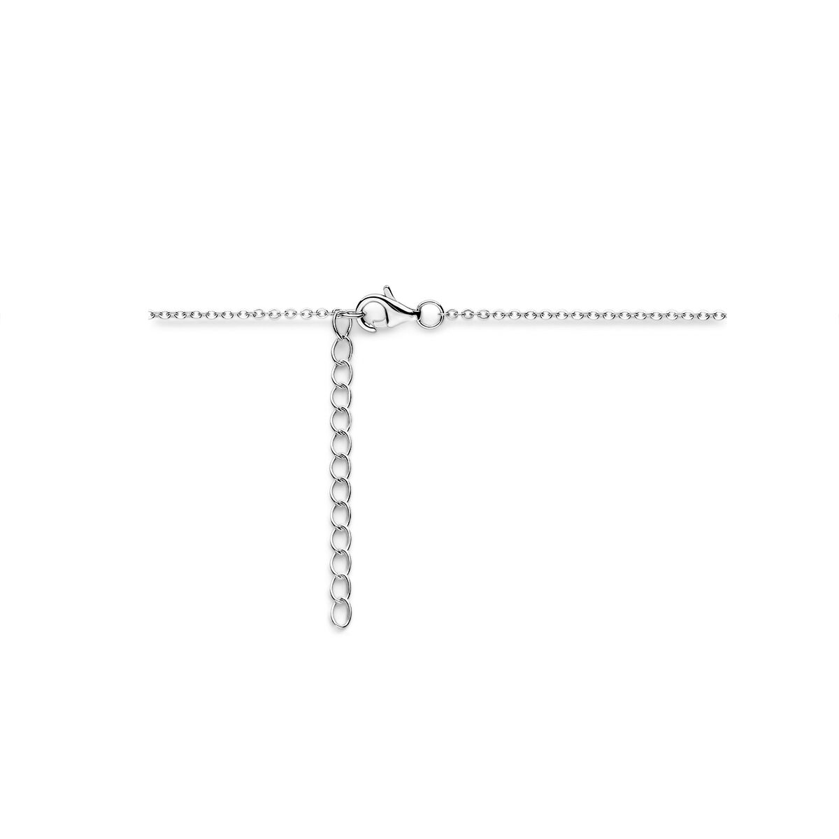 collar de corazones 41 + 4 cm plata rodiado