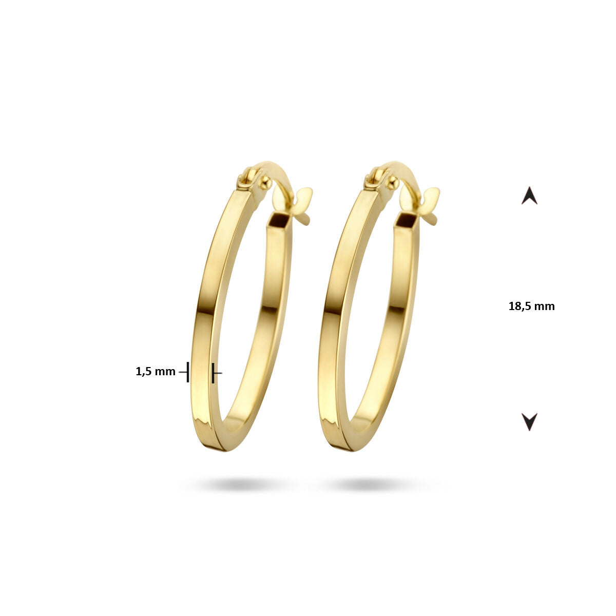 aros 14K oro amarillo