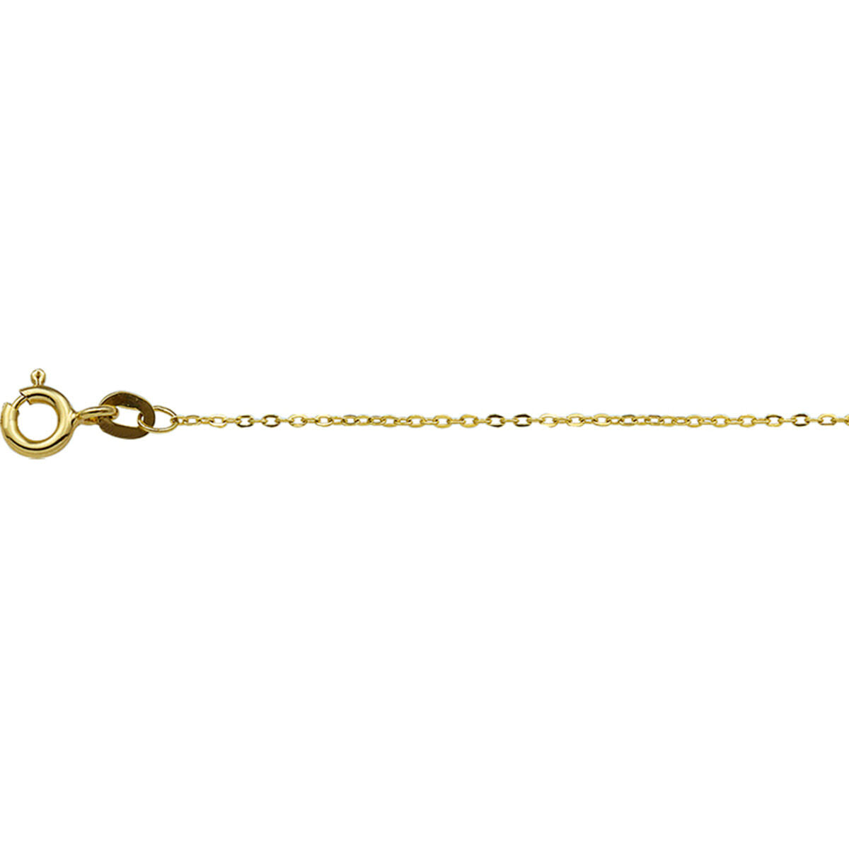 Collar de ancla plano de 1,0 mm en oro amarillo de 14 quilates.