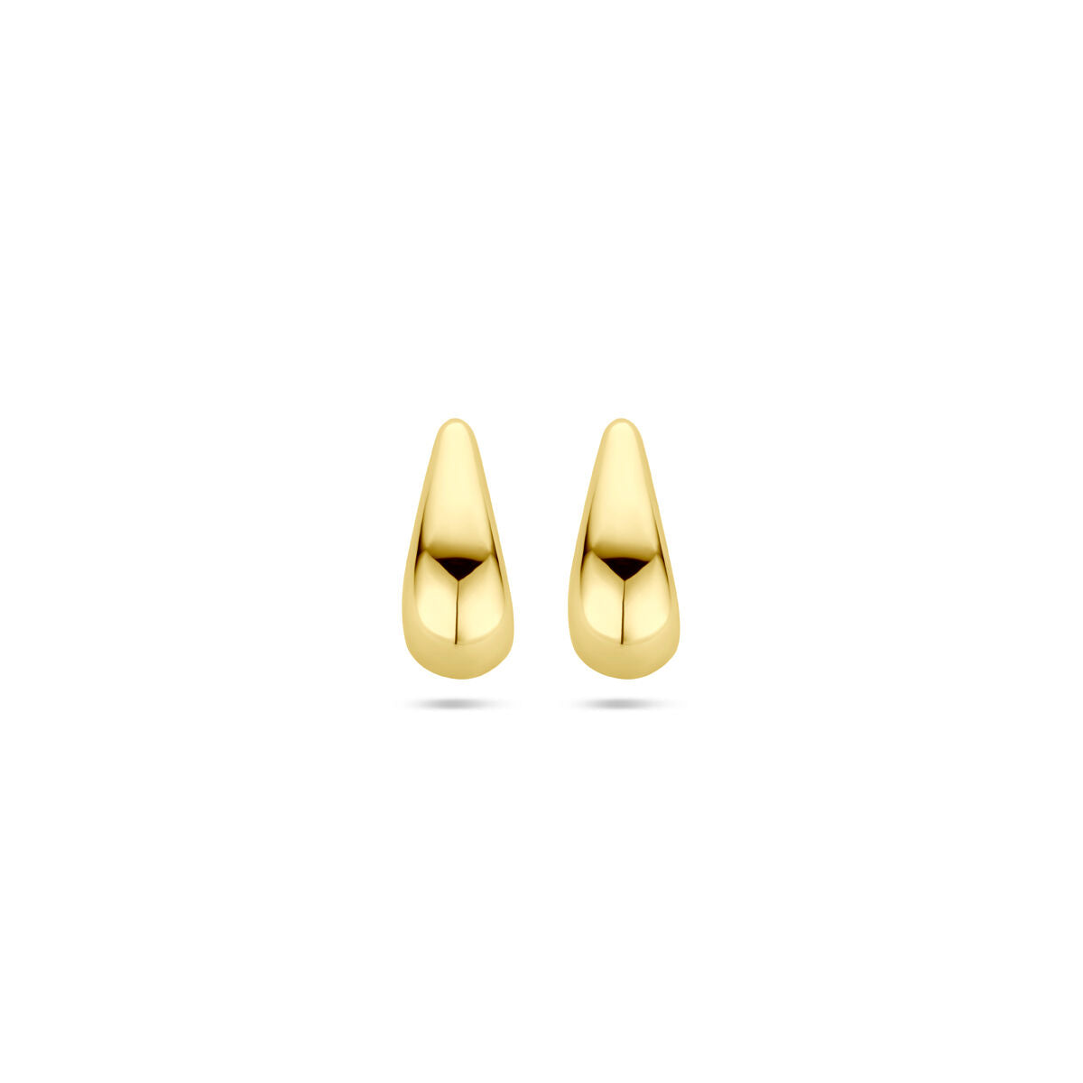 Pendientes de gota de 13 mm en oro amarillo de 14 quilates.
