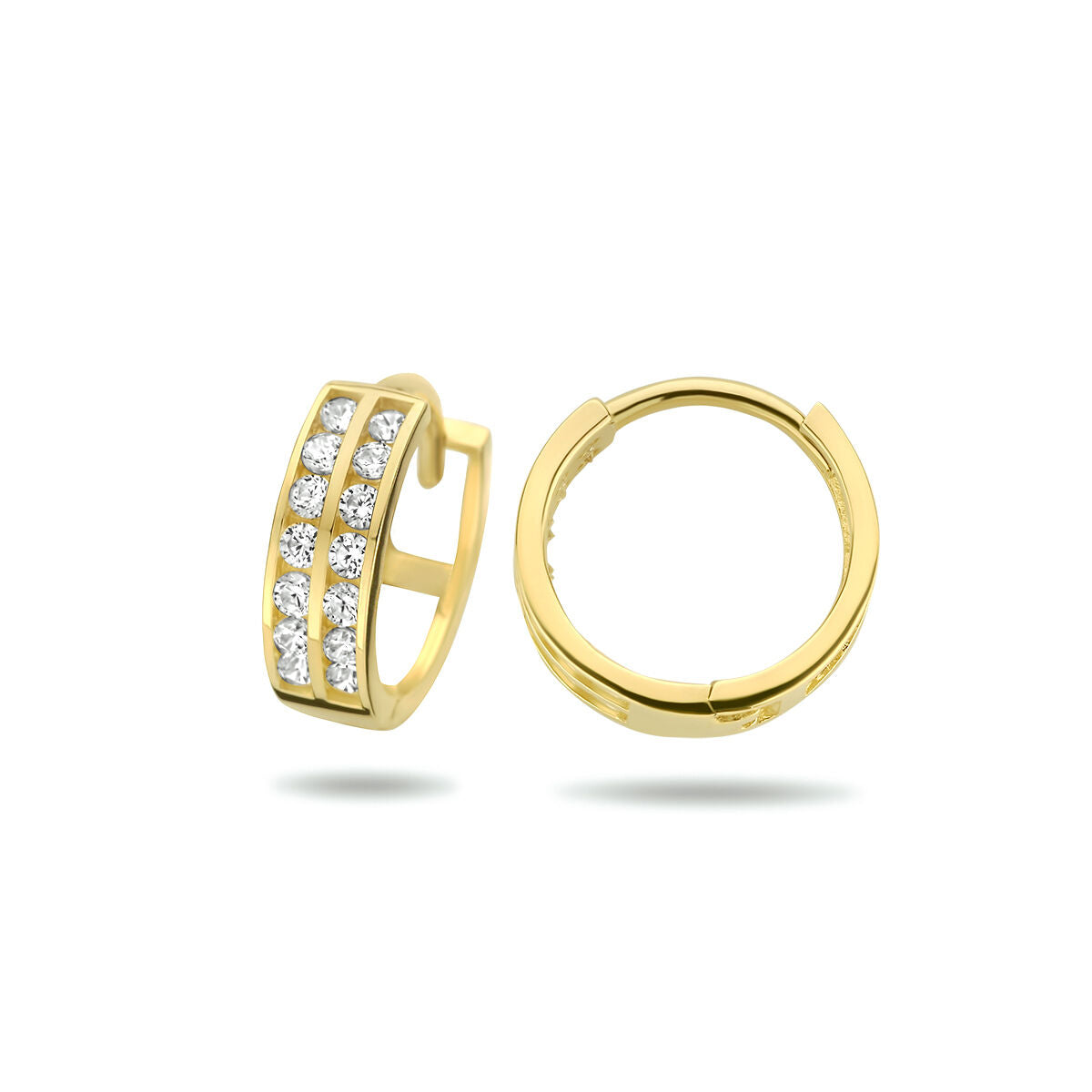 aros de circonita 11,5 mm 9 quilates