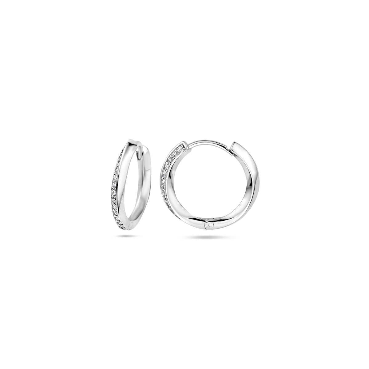aros de zirconia 16 mm plata rodiada