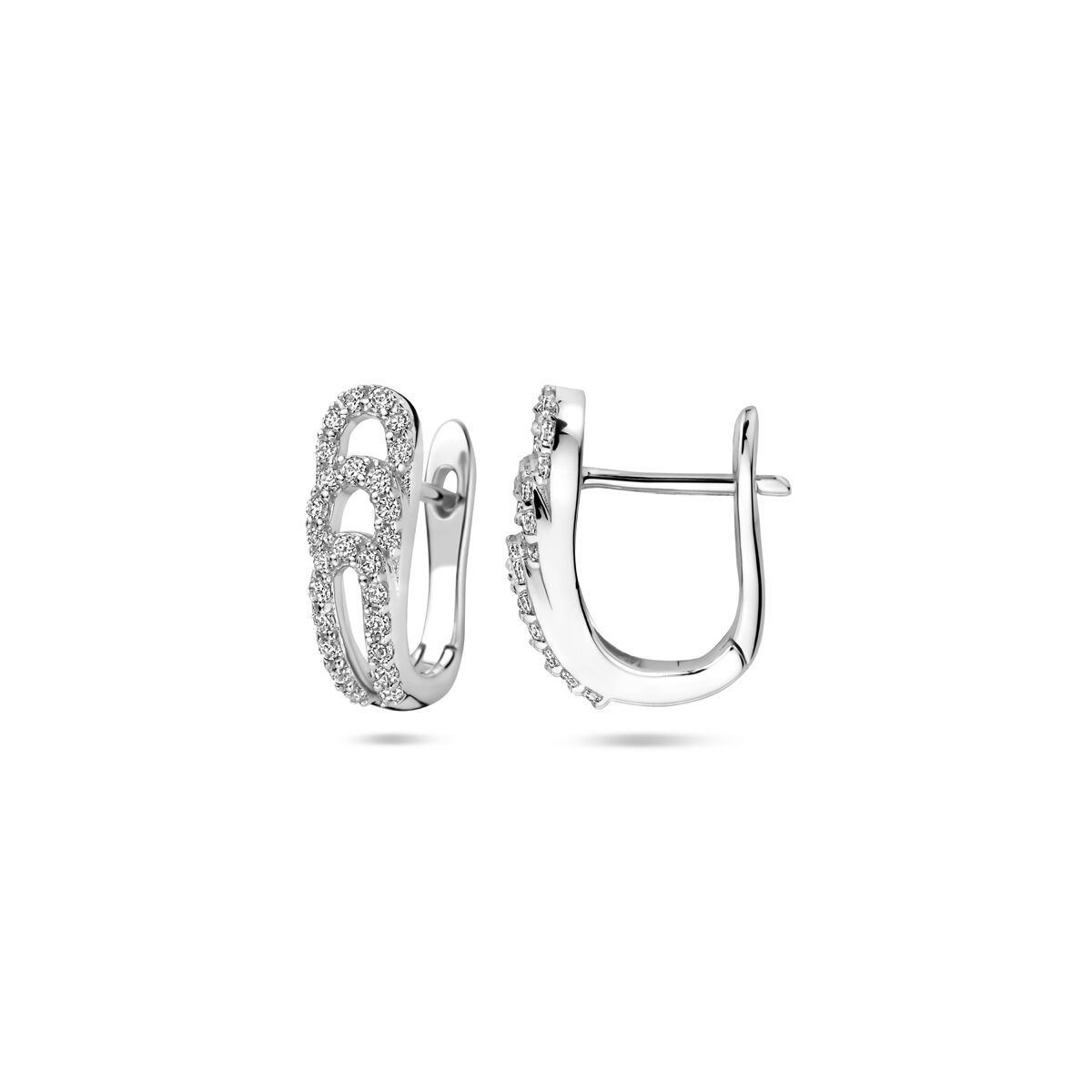 aros de circonita 14 mm plata rodiada