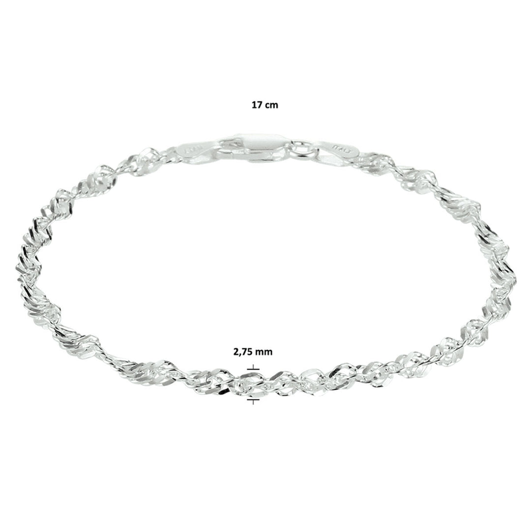 singapore 2,75 mm zilver wit