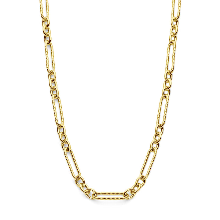 collier 7,5 mm 43 + 5 cm 3 micron zilver verguld (geel)