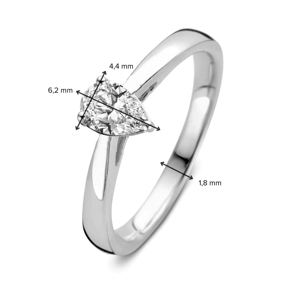 Anillo Ava 0,30 crt. oro blanco