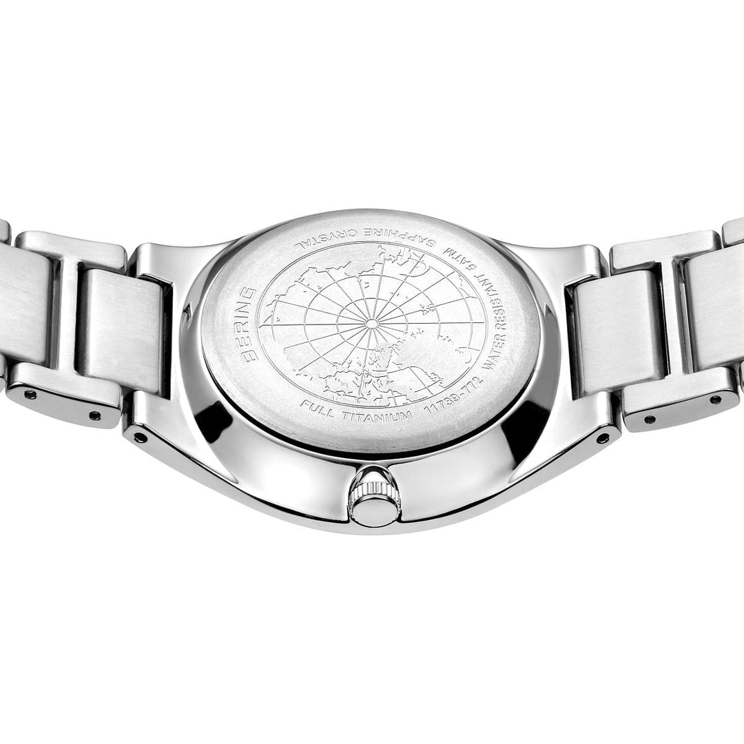 bering heren horloge grijze wijzerplaat - 11739-772