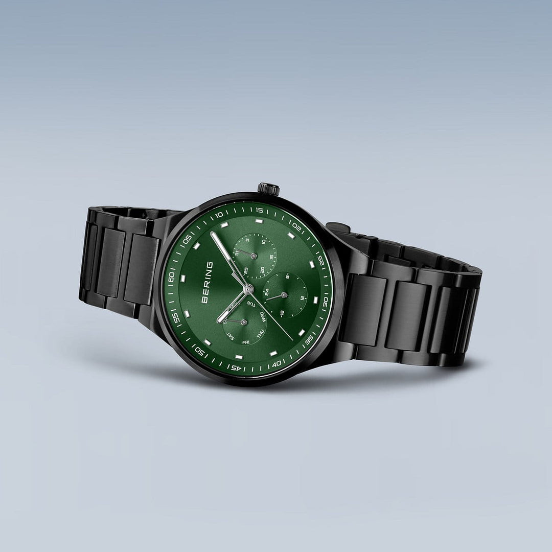 Bering heren horloge groene wijzerplaat - 11740-728