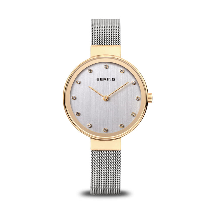 Bering dames horloge zilveren wijzerplaat - h12034-010