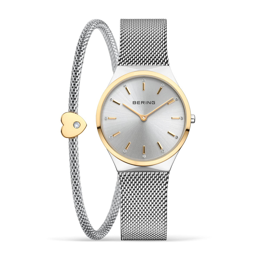 bering dames horloge zilveren wijzerplaat - 12131-014