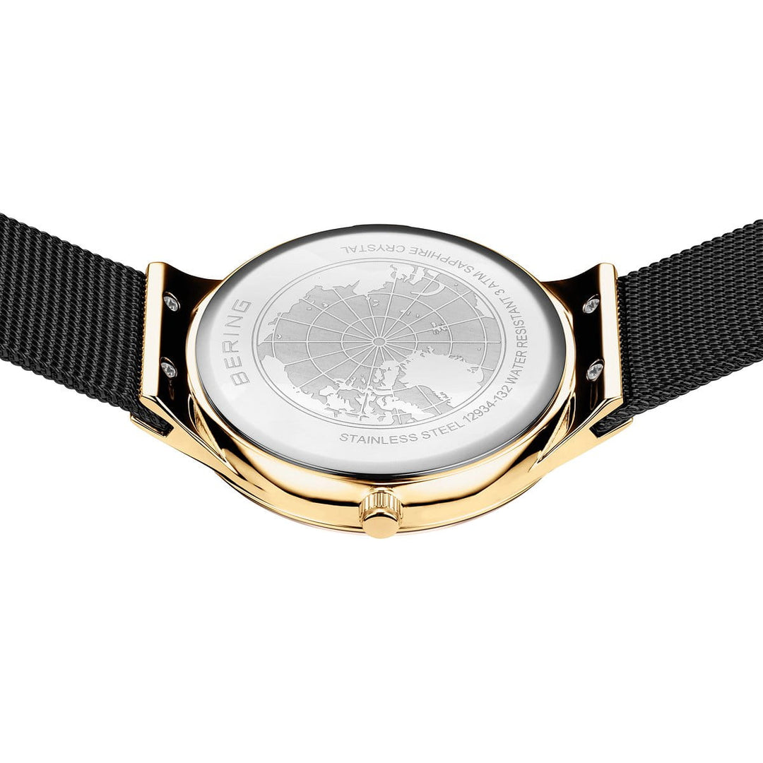 Bering dames horloge zwarte wijzerplaat - 12934-132