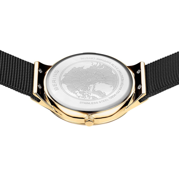 Bering dames horloge zwarte wijzerplaat - 12934-132