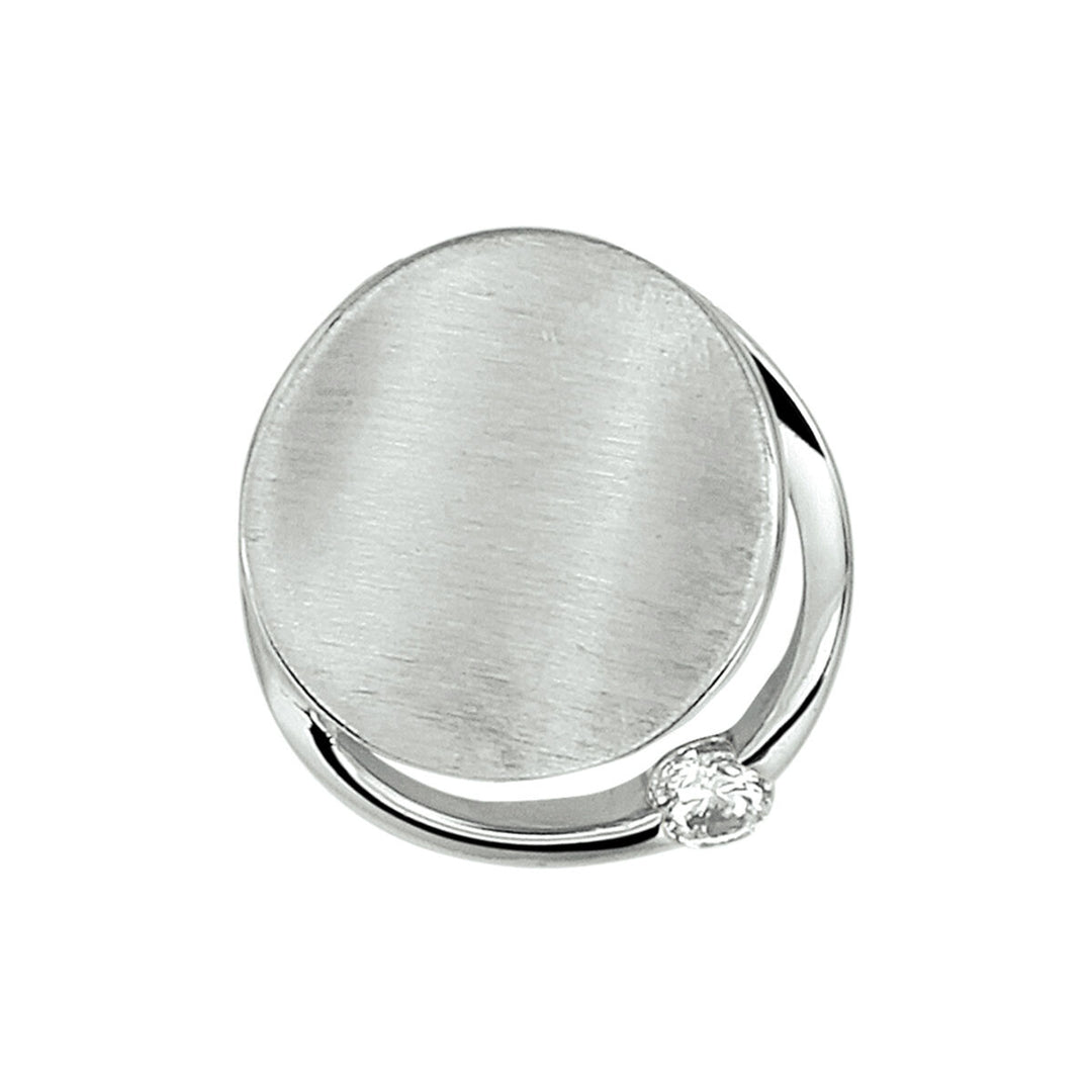 hanger zirkonia poli/mat zilver gerhodineerd