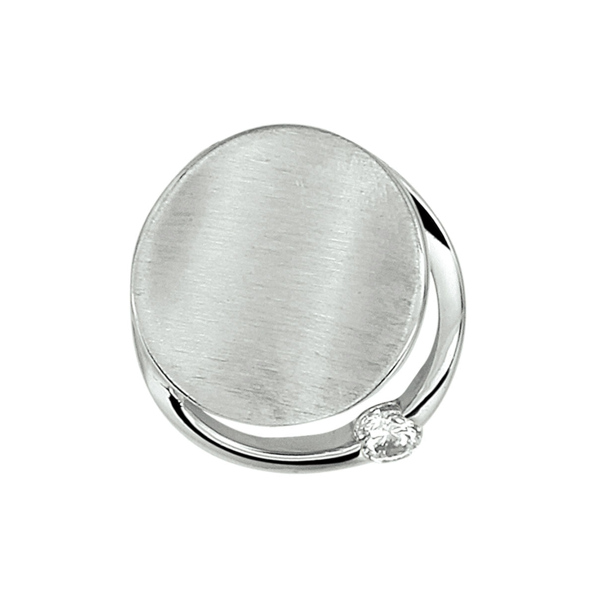 hanger zirkonia poli/mat zilver gerhodineerd
