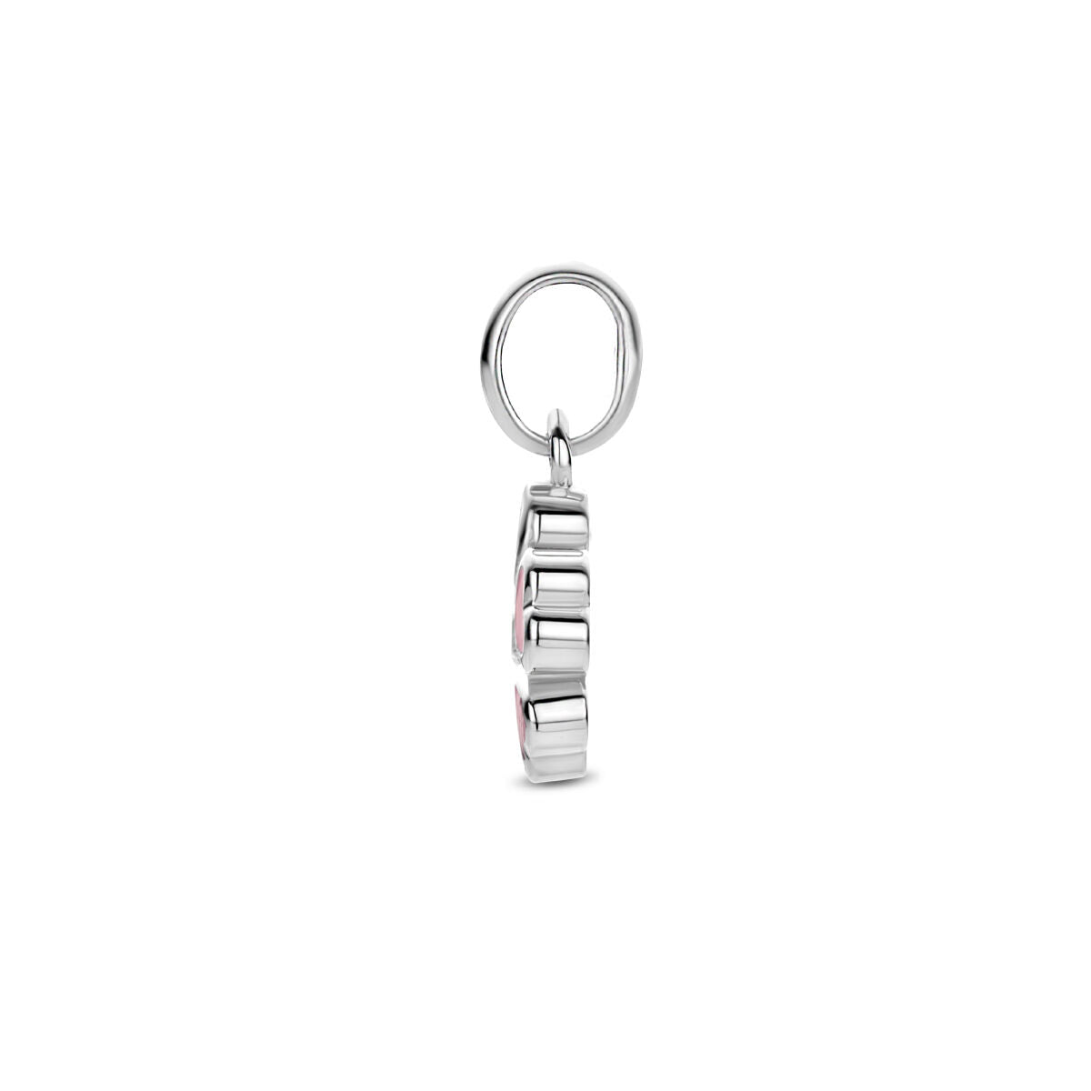colgante flor zirconia plata rodiada