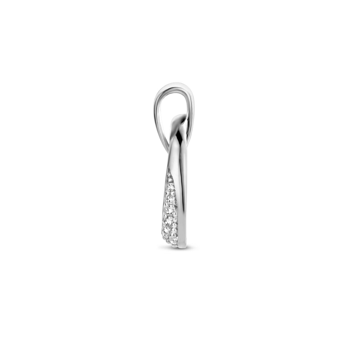 colgante de circonita plata rodiada