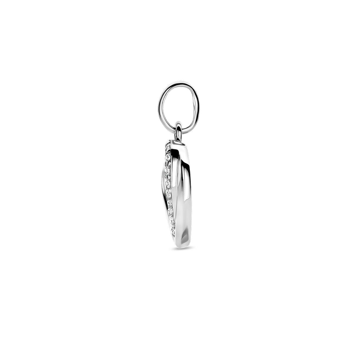 colgante corazón circonita plata rodiada