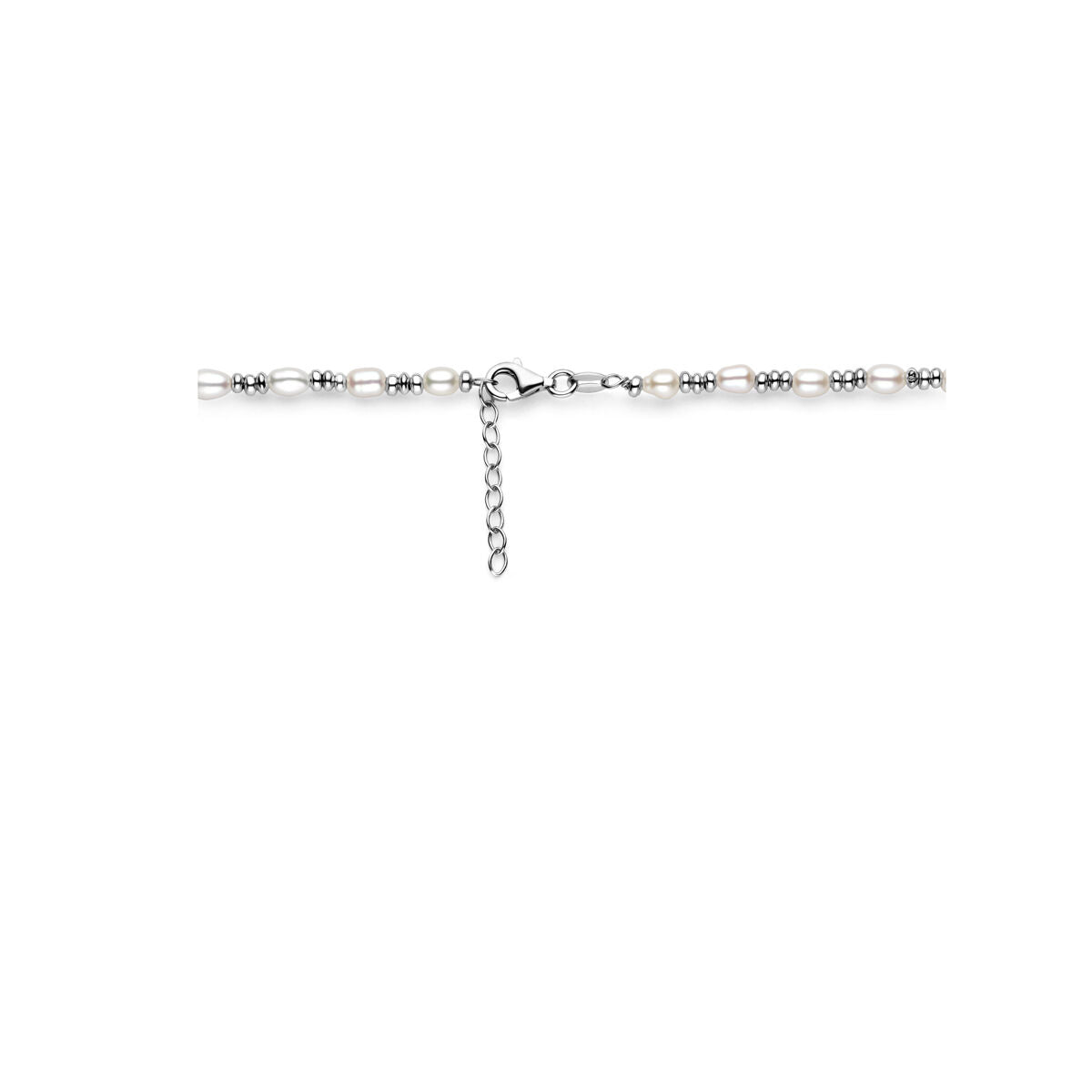 collar de perlas plata rodiado