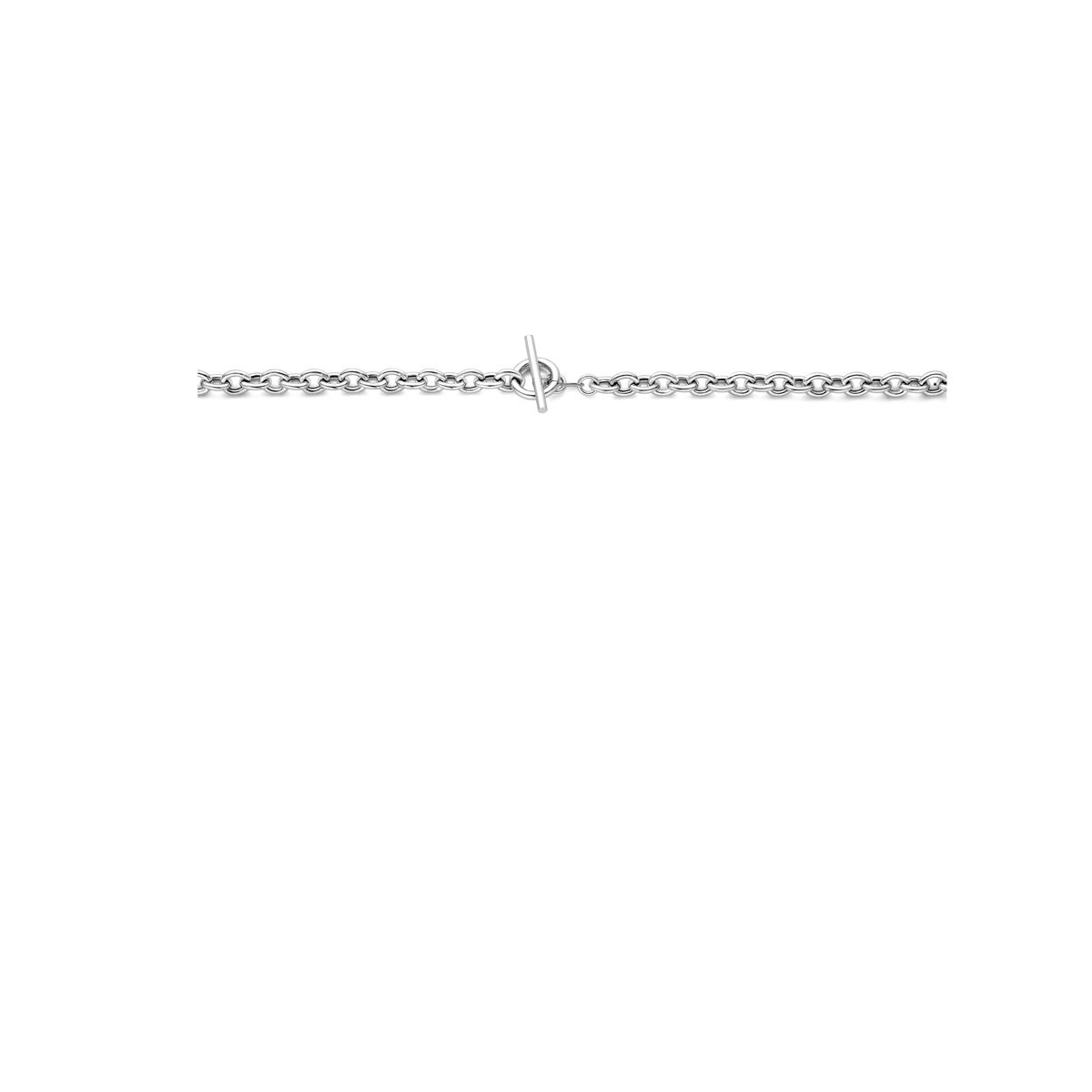 collar 6 mm 42 cm con cierre de capiteles plata rodiado
