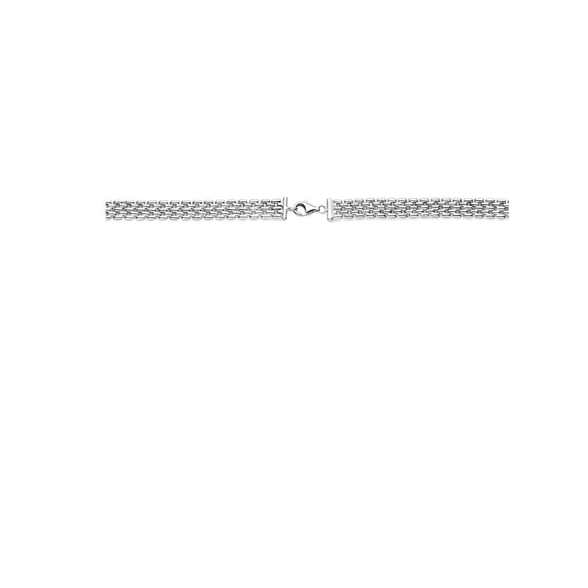 collar pantera 8 mm 43 cm plata rodiado