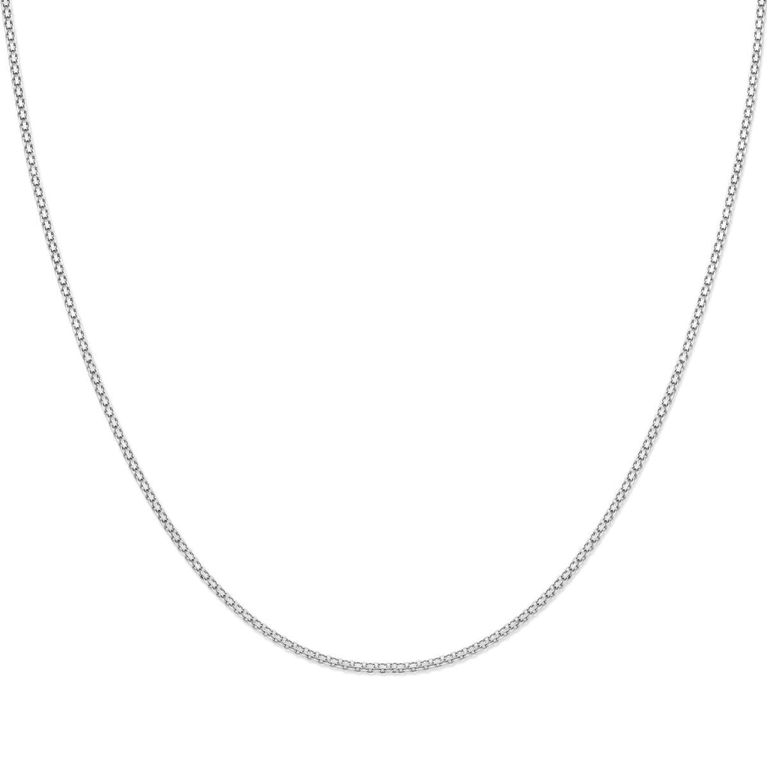 collier bismarck 2,4 mm 37 + 5 cm zilver gerhodineerd