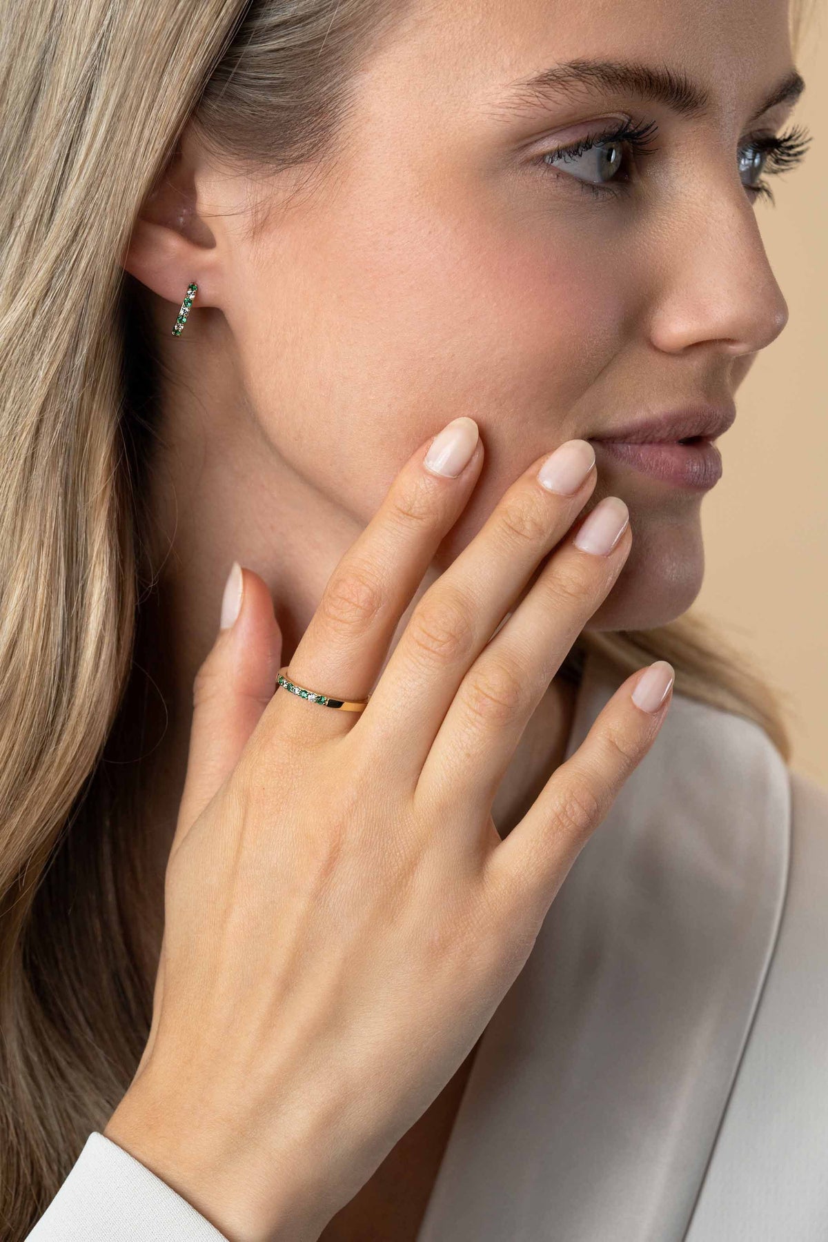 Pendientes chapado en oro Zio2557